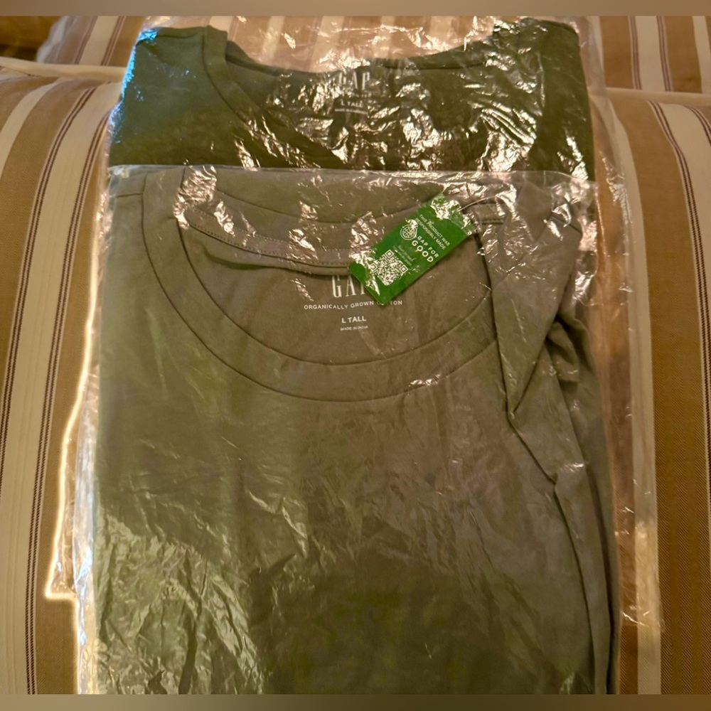 2 L tall cotton tees
